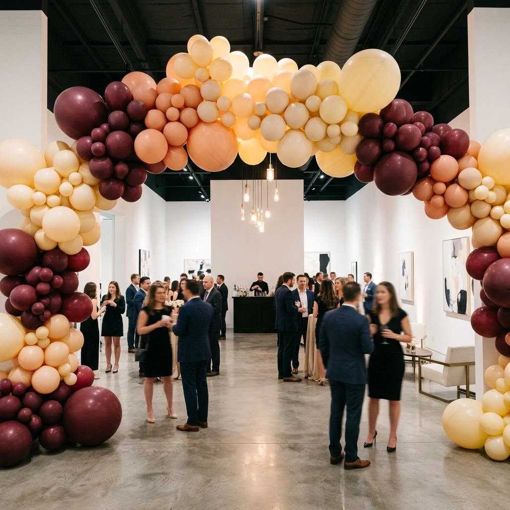 Conceptual balloon decor for corporate events